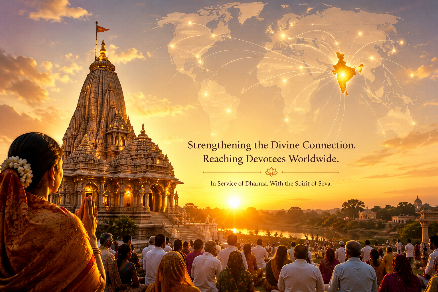 Hindu spiritual organization connecting with devotees worldwide through Sanatana Digital Seva